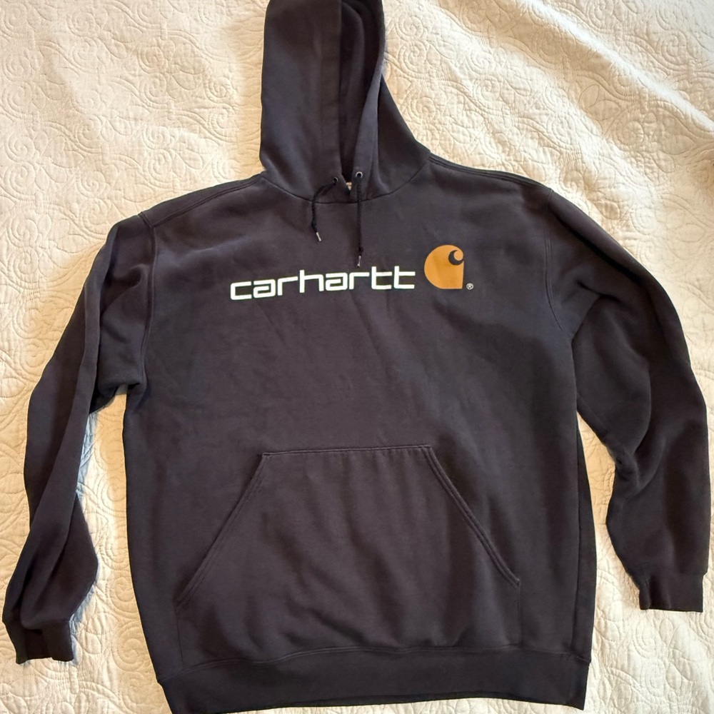 Carhartt Hoodie Pullover Men’s xl faded to the perfect look